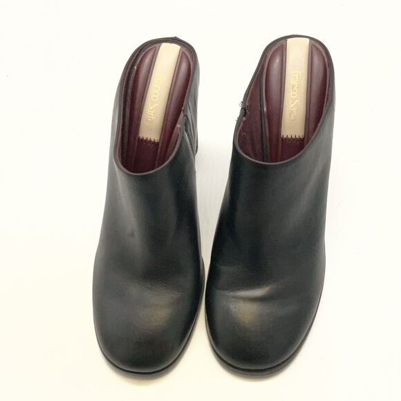 Franco Sarto Shoes - Franco Sarto Women’s Black Leather Ankle Bootie Zip Round Toe US 9.5 M